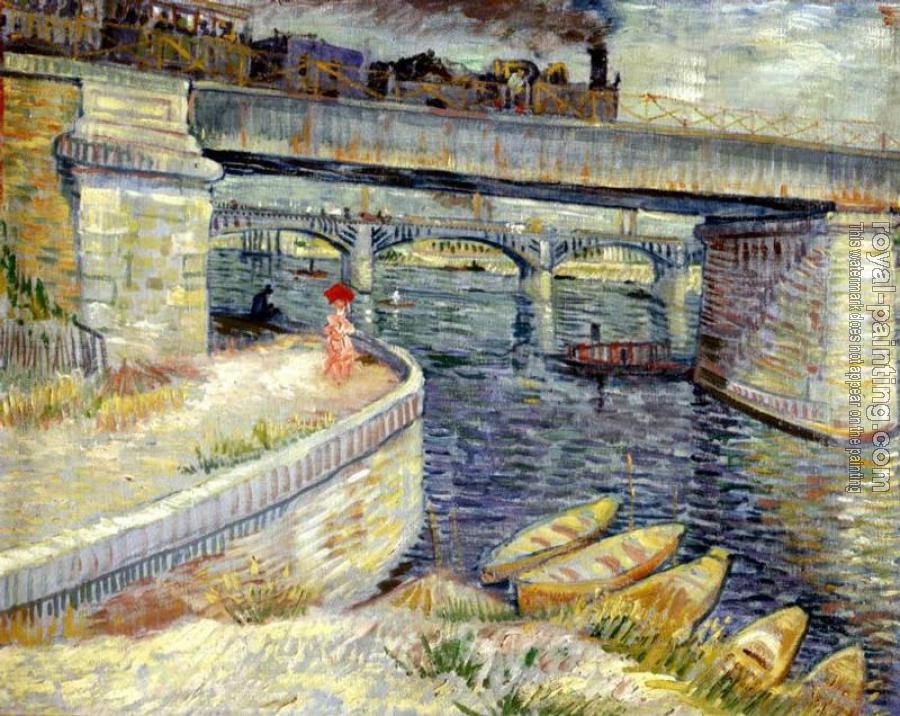Vincent Van Gogh : Bridges Across the Seine at Asnieres II